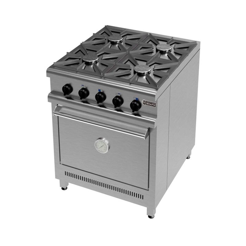 Cocina Brafh 700 Acero 430 - 4 Hornallas