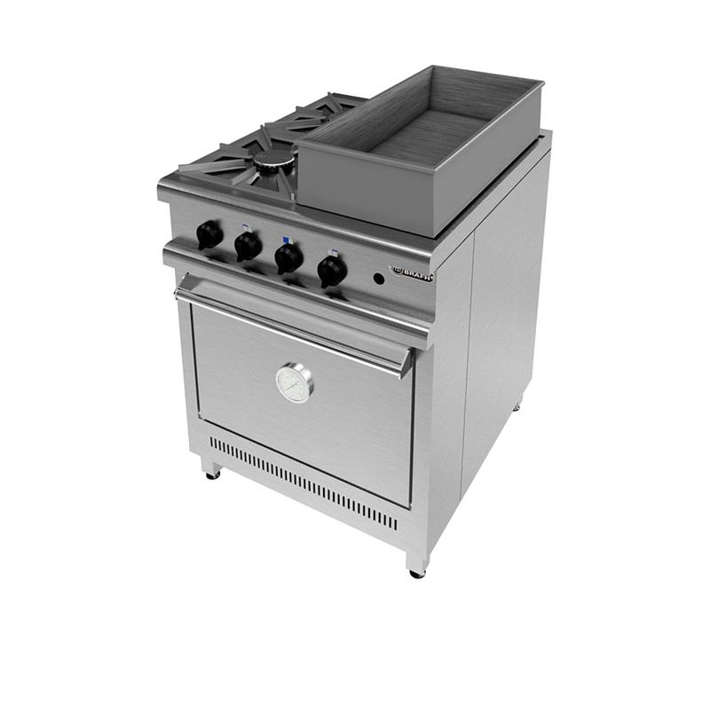 Cocina Brafh 700 Acero 430 - 2 H + Olla Baño Maria