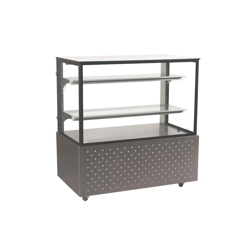 Exhibidora Neutral ITALY C/ Recta de 1,20 mts, Frente Acero Inox 304 (120x74x130)