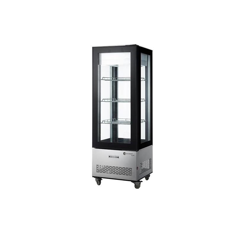 Heladera Vertical Exhibidor ITALY 4 Caras Vidrio 400 Lts (650x650x1908)